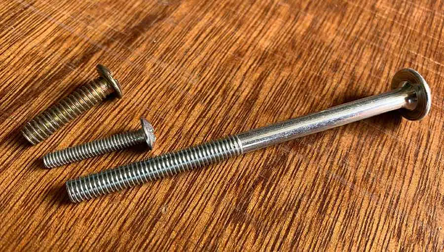 Machine screws in wood