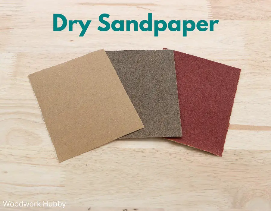 dry sanding paper